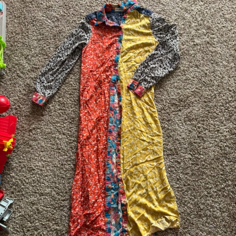 Natural Life Mixied Print Midi Dress